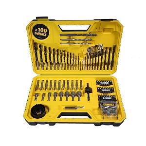 Набор сверл и насадок DEWALT DT71563, 100 предметов в пластиковом кейсе Набор сверл и насадок DEWALT DT71563, 100 предметов в пластиковом кейсе