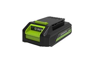 Газонокосилка аккумуляторная Greenworks G24LM33K2, 24V, 33 см, c АКБ 2АЧ и ЗУ Газонокосилка аккумуляторная Greenworks G24LM33K2, 24V, 33 см, c АКБ 2АЧ и ЗУ