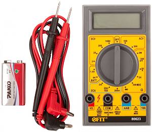 Мультиметр 0,1 мВ-1000 В; 0,1 В-500 В; 1 мкА-10 А; 0,1 Ом-2 МОм; коробка FIT