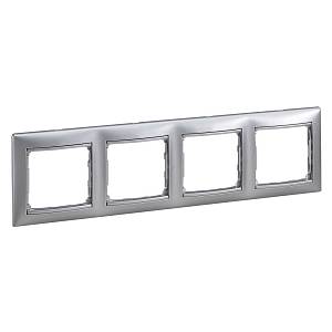 Legrand 770154 Рамка на 4 поста-Алюминий-Valena Legrand 770154 Рамка на 4 поста-Алюминий-Valena