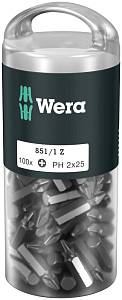 851/1 Z DIY 100 PH 2 набор бит, 1/4" C6.3, PH 2 x 25 мм, 100 шт WERA 851/1 Z DIY 100 PH 2 набор бит, 1/4" C6.3, PH 2 x 25 мм, 100 шт WERA