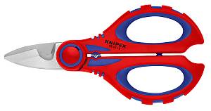 Ножницы электрика универсальные, обжим: 6 мм², микронасечки, 160 мм, нерж, 2-комп ручки, SB KNIPEX