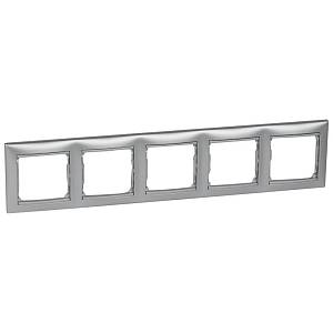 Legrand 770155 Рамка на 5 постов Алюминий-Valena Legrand 770155 Рамка на 5 постов Алюминий-Valena