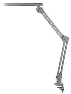 Настольный светильник ЭРА NLED-441-7W-S светодиодный на струбцине серебро