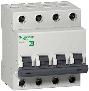 Автоматич-й выкл-ль Schneider EASY 9 4П 10А B 4,5кА 400В EZ9F14410