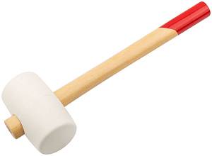 Киянка резиновая белая, деревянная ручка 60 мм ( 450 гр ) KУРС