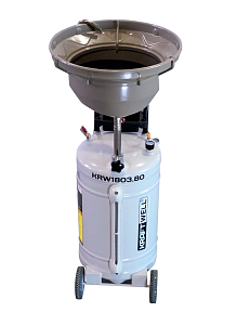 KraftWell KRW1803.80 Установка для слива масла/антифриза с круглой подъемной ванной, мобильная KraftWell KRW1803.80 Установка для слива масла/антифриза с круглой подъемной ванной, мобильная