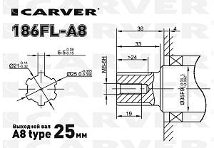 Двигатель дизельный Carver 186FL-A8