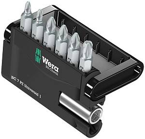 Bit-Check 7 PZ Universal 1 набор бит с битодержателем, 7 пр., 1/4" C6.3 WERA Bit-Check 7 PZ Universal 1 набор бит с битодержателем, 7 пр., 1/4" C6.3 WERA