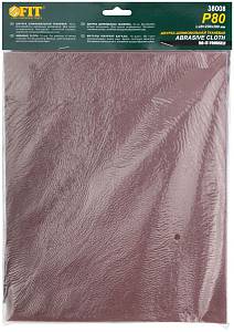 Листы шлифовальные на тканевой основе, алюминий-оксидный абразивный слой 230х280 мм, 10 шт. Р 80 FIT