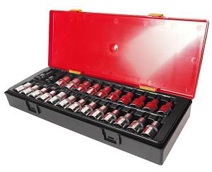 Набор бит-головок 1/2" HEX H4-H14, TORX T20-T60,SPLINE M5-M12 25 предметов JTC Набор бит-головок 1/2" HEX H4-H14, TORX T20-T60,SPLINE M5-M12 25 предметов JTC