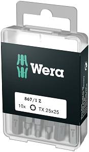 867/1 Z DIY 10 TORX® 25 набор бит, 1/4" C6.3, TX 25 x 25 мм, 10 шт WERA 867/1 Z DIY 10 TORX® 25 набор бит, 1/4" C6.3, TX 25 x 25 мм, 10 шт WERA
