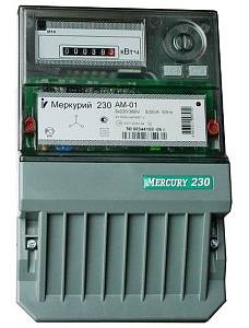 Счетчик электроэнергии Меркурий 230 АМ-01 5(60)А 230/400В однотарифный Счетчик электроэнергии Меркурий 230 АМ-01 5(60)А 230/400В однотарифный