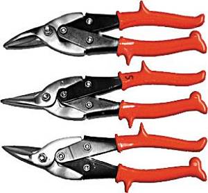 Ножницы по жести &quot;Aviation&quot; усиленные CrV Профи, пластиковые ручки, левые 250 мм FIT