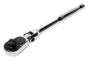 Ключ трещотка 1/2" 45 зубьев 280мм шарнирный с фиксацией, металлическая рукоятка JTC