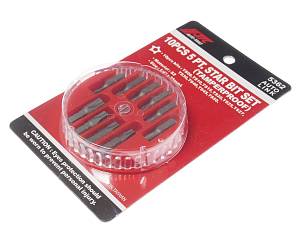 Набор бит 1/4" TORX ТS08-TS50 в боксе 10 предметов JTC Набор бит 1/4" TORX ТS08-TS50 в боксе 10 предметов JTC