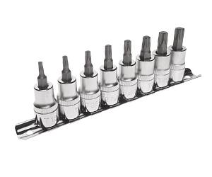 Набор бит-головок 3/8" TORX T15-T50 8 предметов JTC Набор бит-головок 3/8" TORX T15-T50 8 предметов JTC