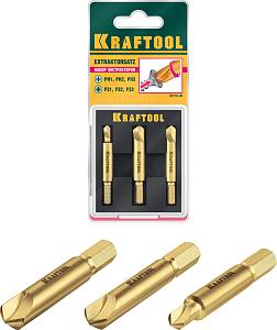 KRAFTOOL 3 шт, набор экстракторов поврежденного крепежа (26770-H3)