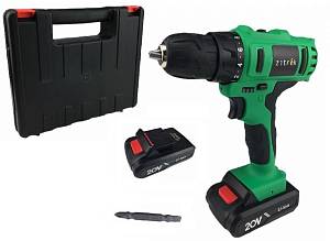Дрель аккумуляторная Zitrek Greenpower 20-Li (20В, Li-ion аккумулятор 2шт, ЗУ, кейс, бита) 063-4076 Дрель аккумуляторная Zitrek Greenpower 20-Li (20В, Li-ion аккумулятор 2шт, ЗУ, кейс, бита) 063-4076
