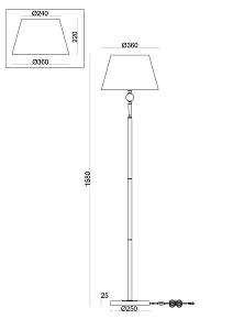 Напольный светильник (торшер) Freya FR5190FL-01BS