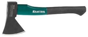 Топор KRAFTOOL "EXPERT" плотницкий, с эргономичной двухкомпонентной фиберглассовой рукояткой, длина 360мм, 0,6кг 20650-06